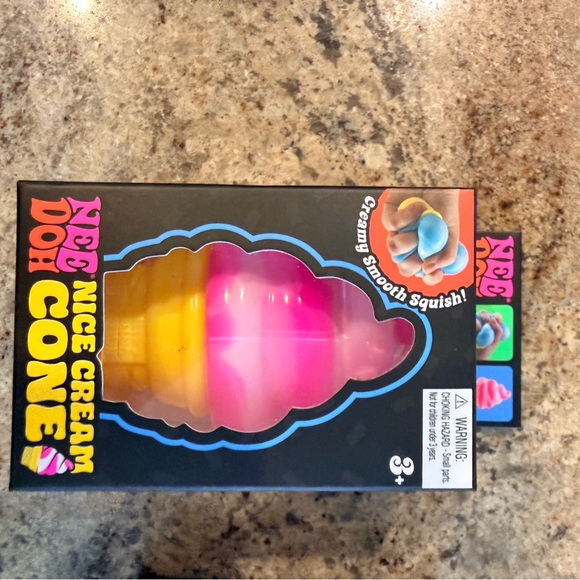 Ice Cream Cone Squishy Toy - Blue, Pink, Orange Needoh - Picture 6 of 7